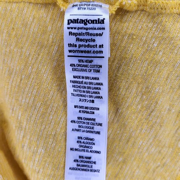NWT Patagonia Women's Wear-With-All Dress size Small in Longplains Shine Yellow - Picture 8 of 10